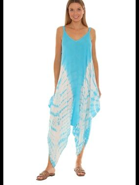 Shoreline harem tie- dye jumpsuit